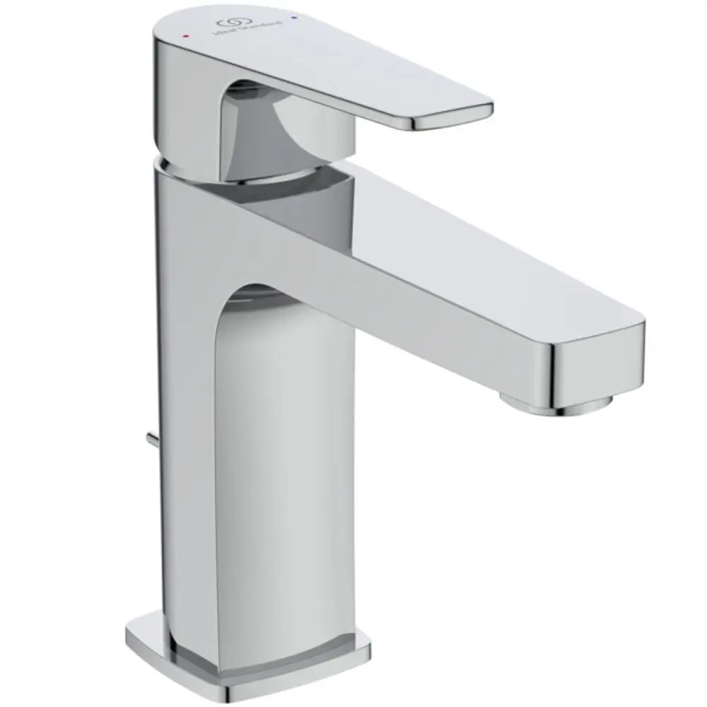 Waschtischarmatur aus Chrom von Ideal Standard, mit einem einseitigen Hebel und einem abgerundeten Design. Geeignet für moderne Badezimmer.